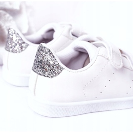 Lasten tarranauhalenkkarit, valkoinen ja hopea 1