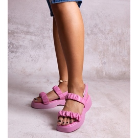 Dashi pinkit sandaalit paksulla pohjalla vaaleanpunainen 1