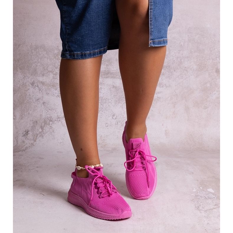 Tummanpunaiset Khitam urheilulenkkarit vaaleanpunainen 1