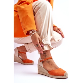 Suede Espadrilles Wedge Sandaalit Oranssi Cammer 6 Suede Espadrilles Wedge Sandaalit Oranssi Cammer 6