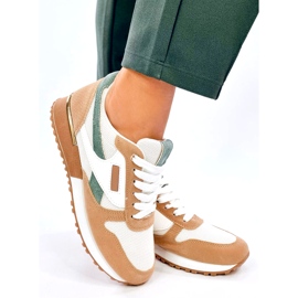 Naisten urheilulenkkarit, valkoinen ja beige 2