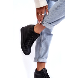 Naisten nahkaiset lenkkarit Big Star MM274001 musta 2