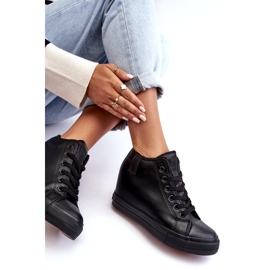 Naisten nahkaiset lenkkarit Big Star MM274001 musta 5