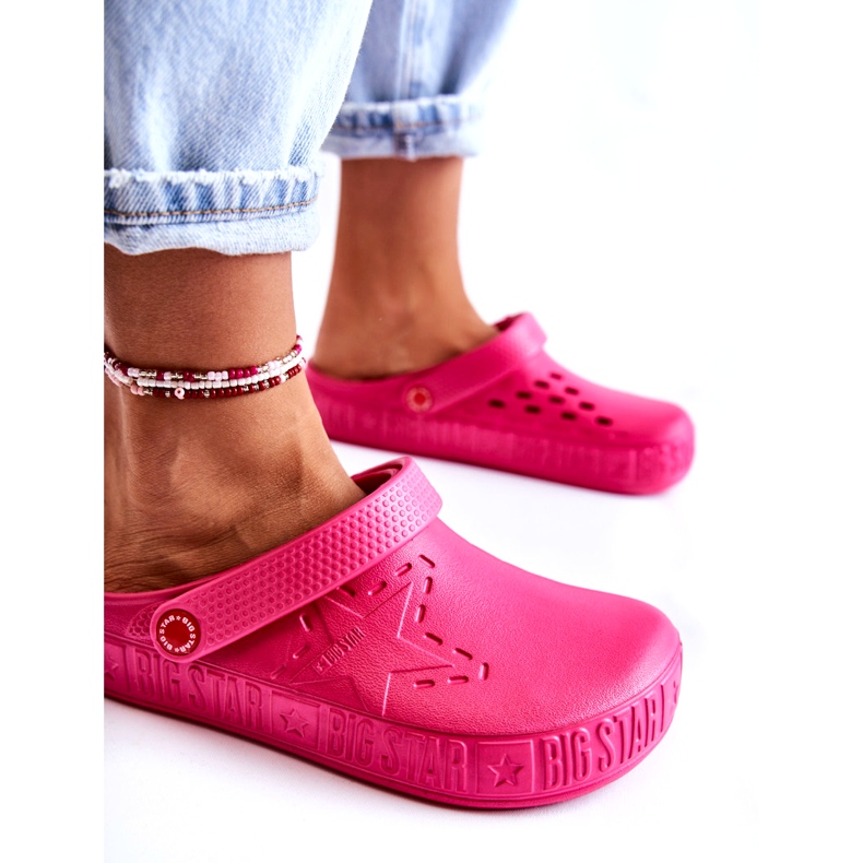 Naisten kevyet tossut Kroks Big Star II275007 Fuksia vaaleanpunainen 3