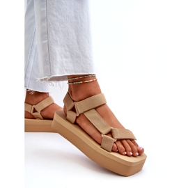 Ideal Shoes Naisten sandaalit, beige 2