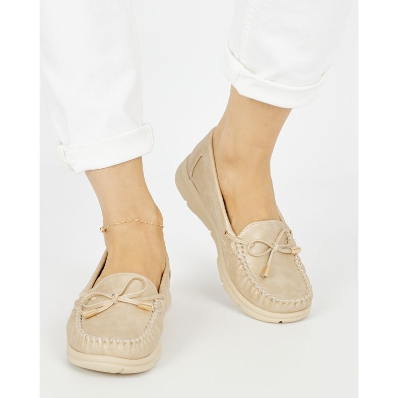 Seastar Kultaiset mukavat mokasiinit ekologisesta nahasta kultainen 2