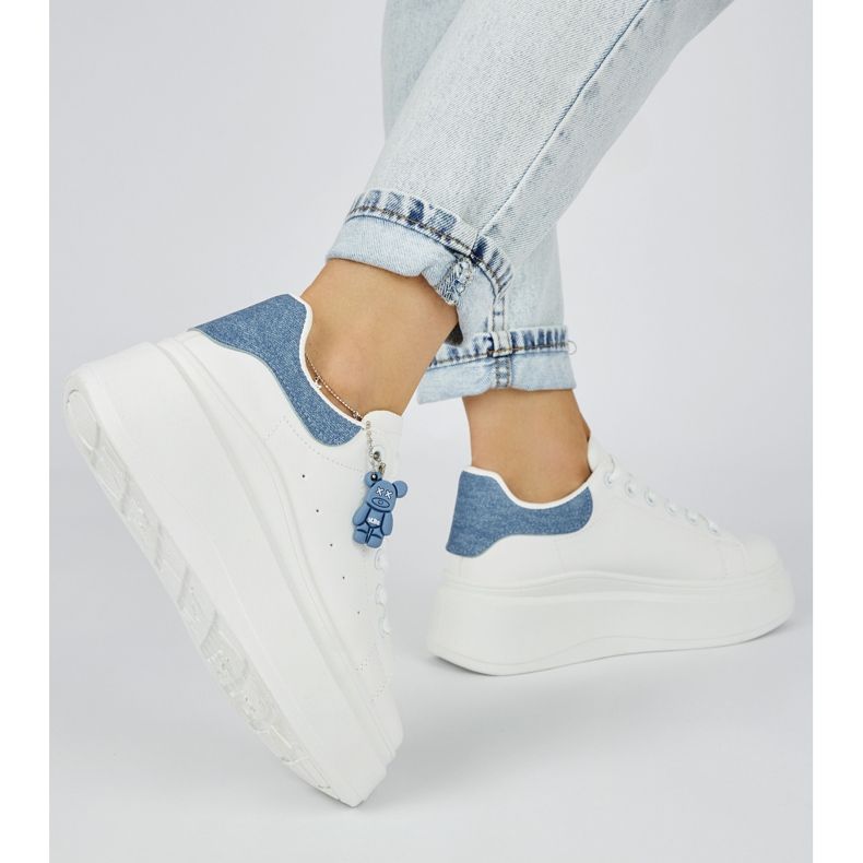 Naisten valkoiset alustakengät valkoinen 1