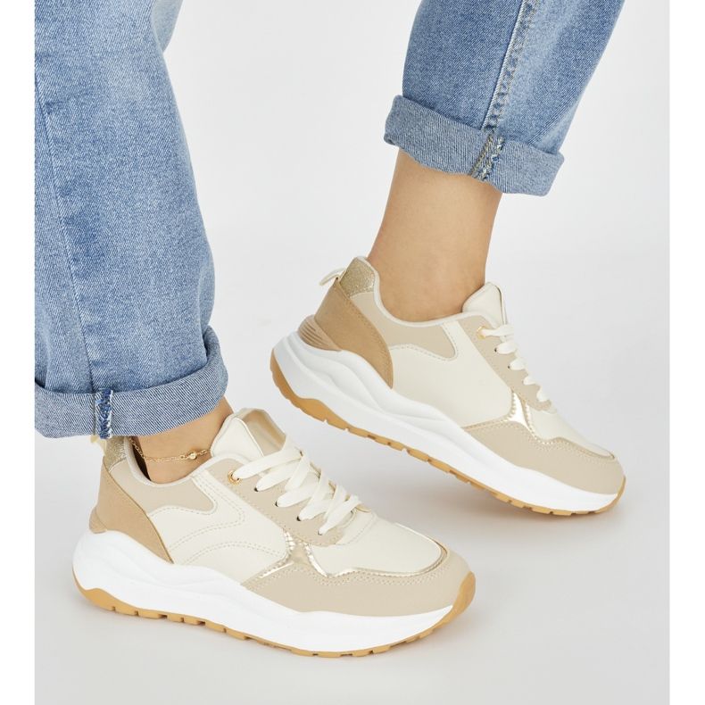 Beiget naisten urheilukengät paksulla pohjalla 2