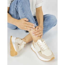 Beiget naisten urheilukengät paksulla pohjalla 1