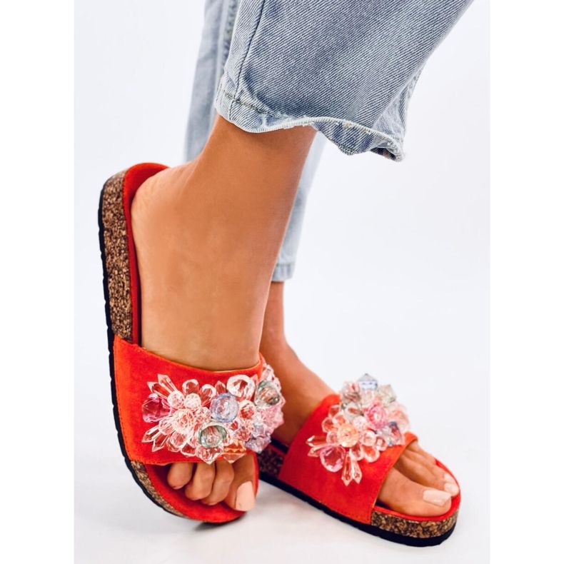 Korkkivarvastossut Maliv Orange -kivillä oranssi 2