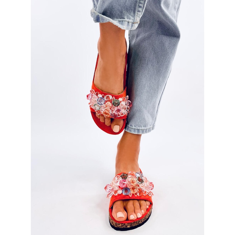 Korkkivarvastossut Maliv Orange -kivillä oranssi 1