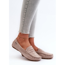 Naisten ekologiset mokkanahkahousut, vaalea beige Rerteria 1