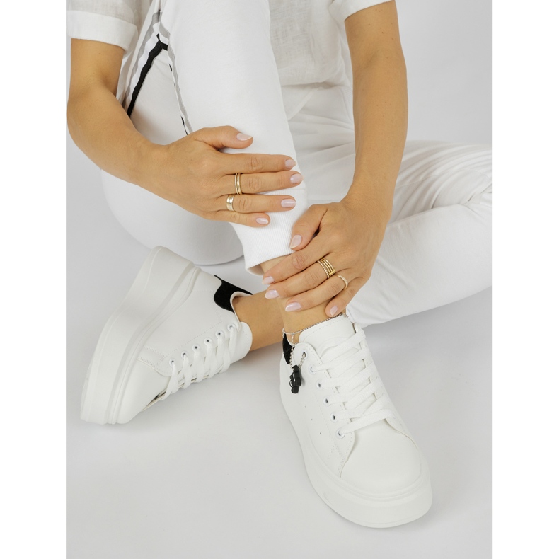 Naisten valkoiset urheilukengät valkoinen 1