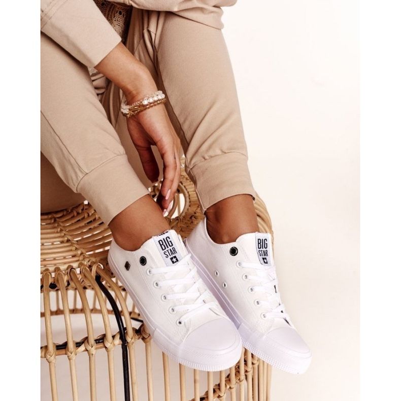 Naisten Classic Matalavartiset tennarit Big Star AA274010 Valkoinen 2