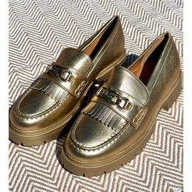 PH2 Naisten Eco-nahkaiset mokasiinit kultakoristeella Zanita kultainen 1