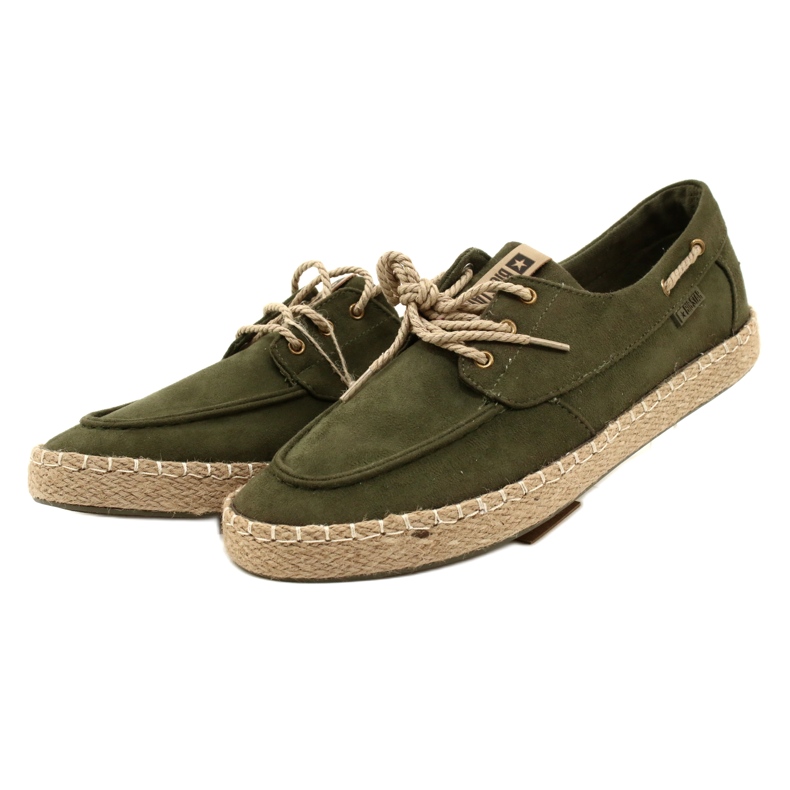 Miesten nauhalliset espadrillit Big Star NN174055 Khaki vihreä 2