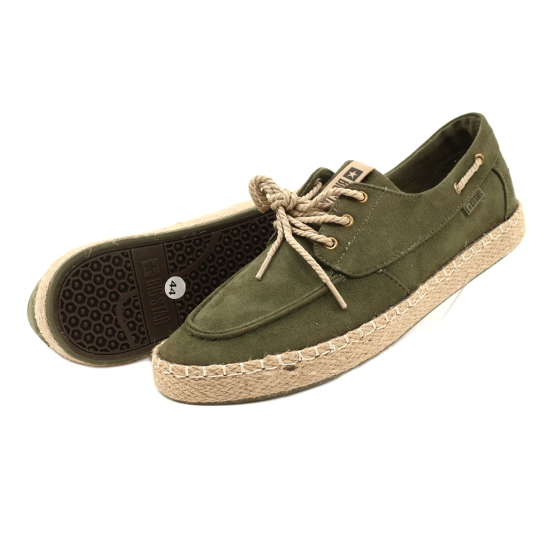 Miesten nauhalliset espadrillit Big Star NN174055 Khaki vihreä 4