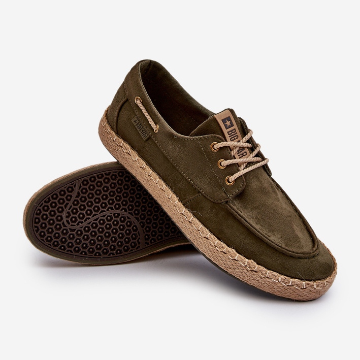 Miesten nauhalliset espadrillit Big Star NN174055 Khaki vihreä 1
