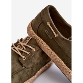 Miesten nauhalliset espadrillit Big Star NN174055 Khaki vihreä 2