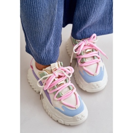 Naisten tennarit paksulla pohjalla, monivärinen Nevela beige 2