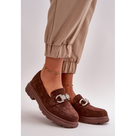 Naisten ekologiset mokkasiinit koristeella, ruskea Wistera 1