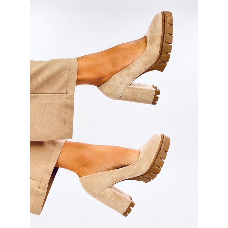 Angela Khaki korkokengät ja alustapumput beige 1