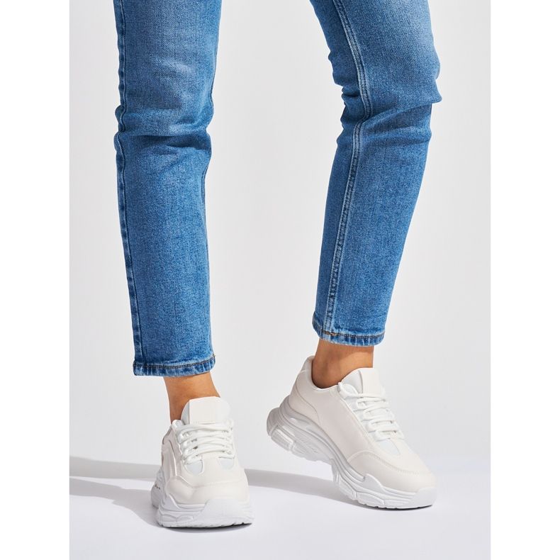 Naisten valkoiset lenkkarit valkoinen 2