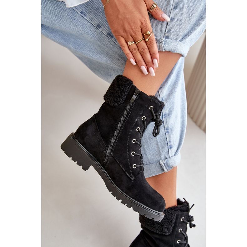 Naisten eristetyt työsaappaat vetoketjulla, musta Mivael 2