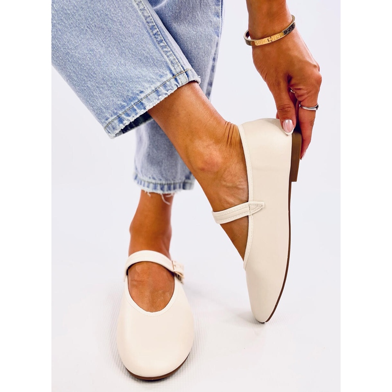 Rotaro Khaki -balettihousut hihnalla beige 1