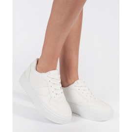 Naisten valkoiset urheilujalkineet valkoinen 1