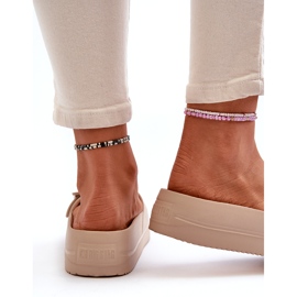 Naisten vaahtovarvastossut alustalla soljella Big Star NN274A666 Beige 1