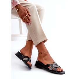 Seastar Naisten kiilakoristeiset varvastossut, musta 2