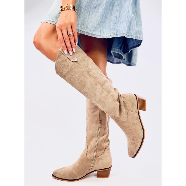 Torez Khaki mokkanahkaiset cowboysaappaat ruskea 1