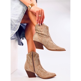 Lorenzo Khaki cowboysaappaat kivillä beige 2