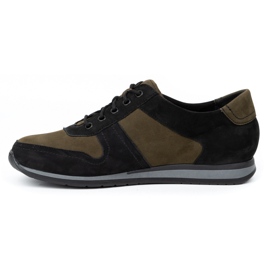 WASAK Miesten nahkaiset tennarit 0234W, musta ja vihreä 1