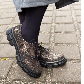 Olivier Naisten nahkakengät paksulla pohjalla, kukkia, 1 134 PLN monivärinen 2