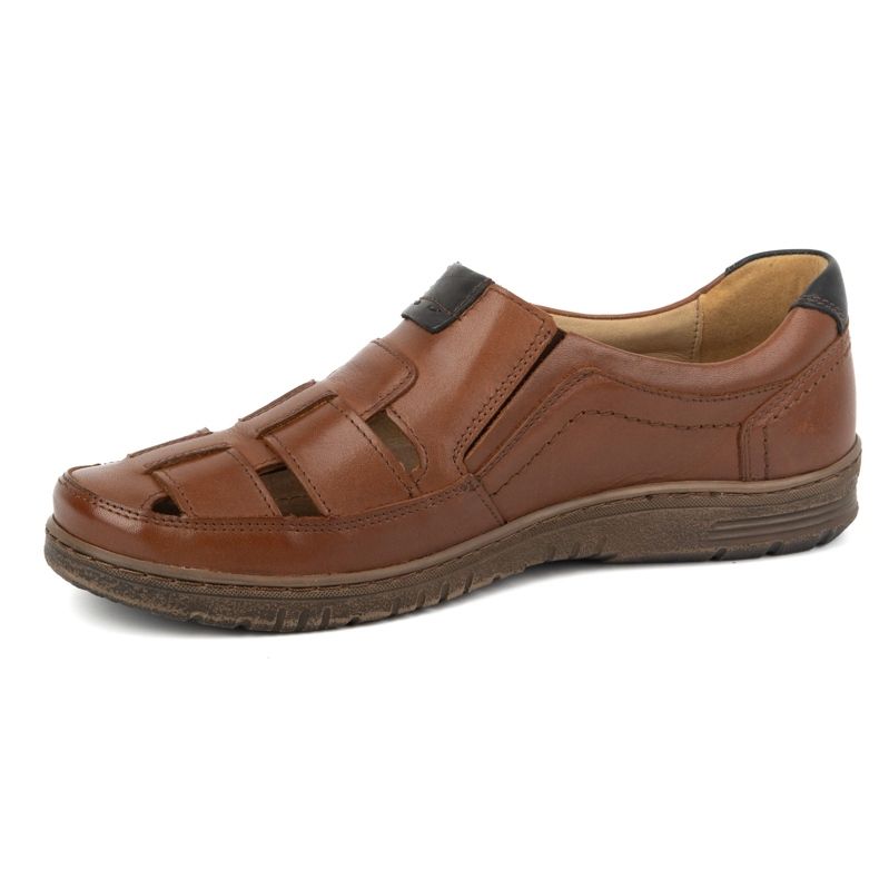 Kampol Miesten vapaa-ajan nahkakengät 86KAM, ruskea 1