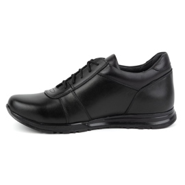 Olivier Miesten nauhoitettavat nahkakengät Sport Style 408KZ + 3 cm, musta 1