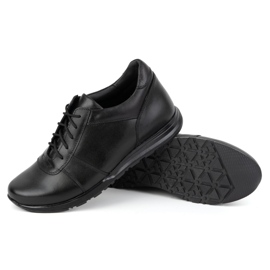 Olivier Miesten nauhoitettavat nahkakengät Sport Style 408KZ + 3 cm, musta 4