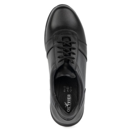 Olivier Miesten nauhoitettavat nahkakengät Sport Style 408KZ + 3 cm, musta 6