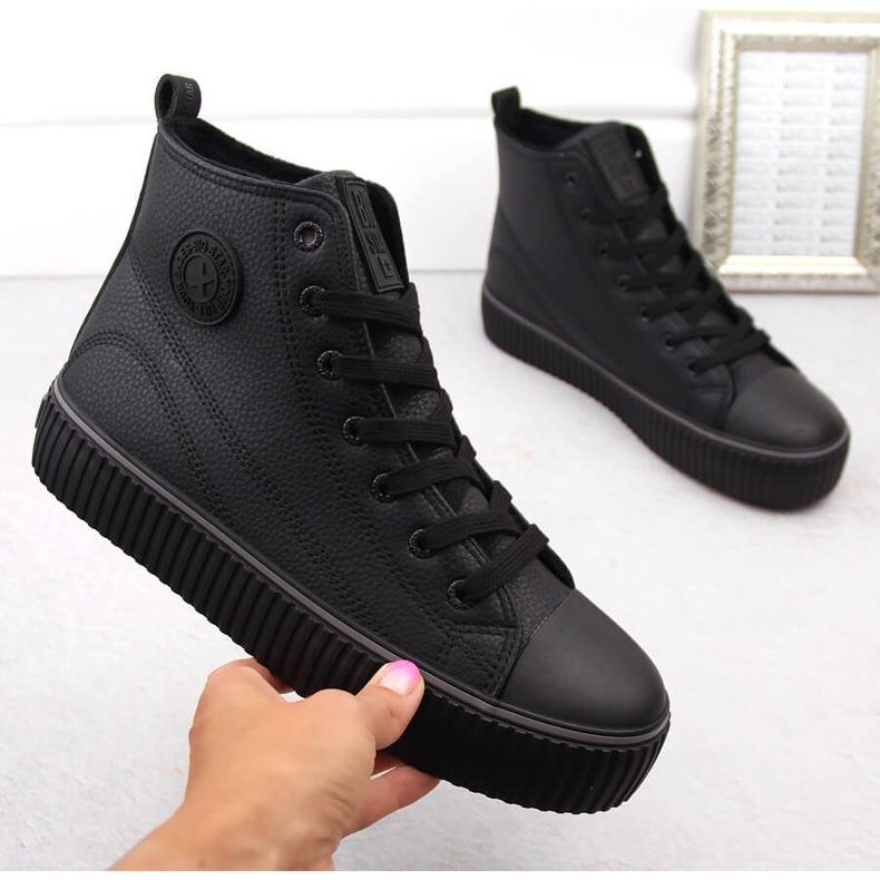 Eristetyt mustat korkeat lenkkarit Big Star OO274790 1