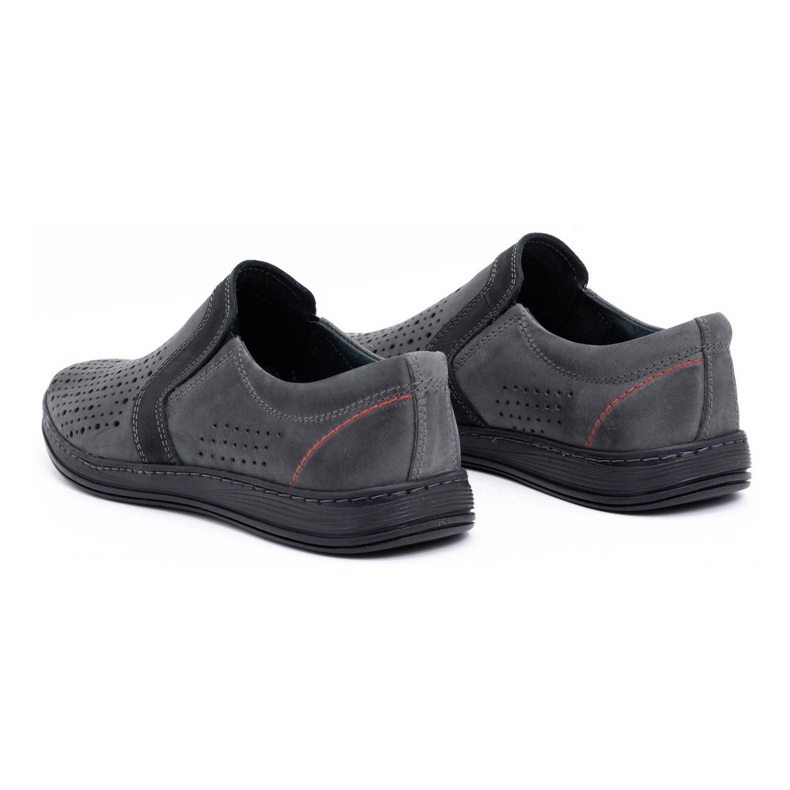 Olivier Miesten nahkaiset mokasiinikengät kesälle 713MP harmaa 4