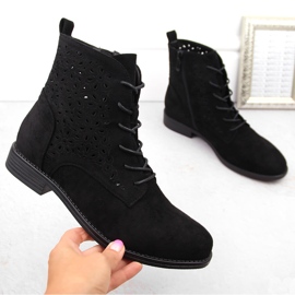 Naisten mokkanahkasaappaat, mustat S.Barski HY42-136 1