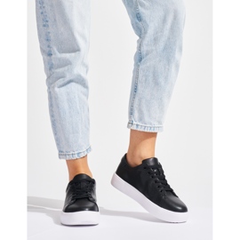 Sergio Leone Naisten mustat nahkaiset lenkkarit 2