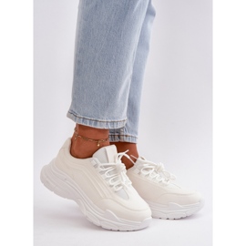 Naisten tennarit, urheilukengät, joissa paksu pohja, valkoinen Lerila 1