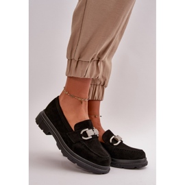 Naisten ekologiset mokkasiinit koristeella, musta Wistera 1