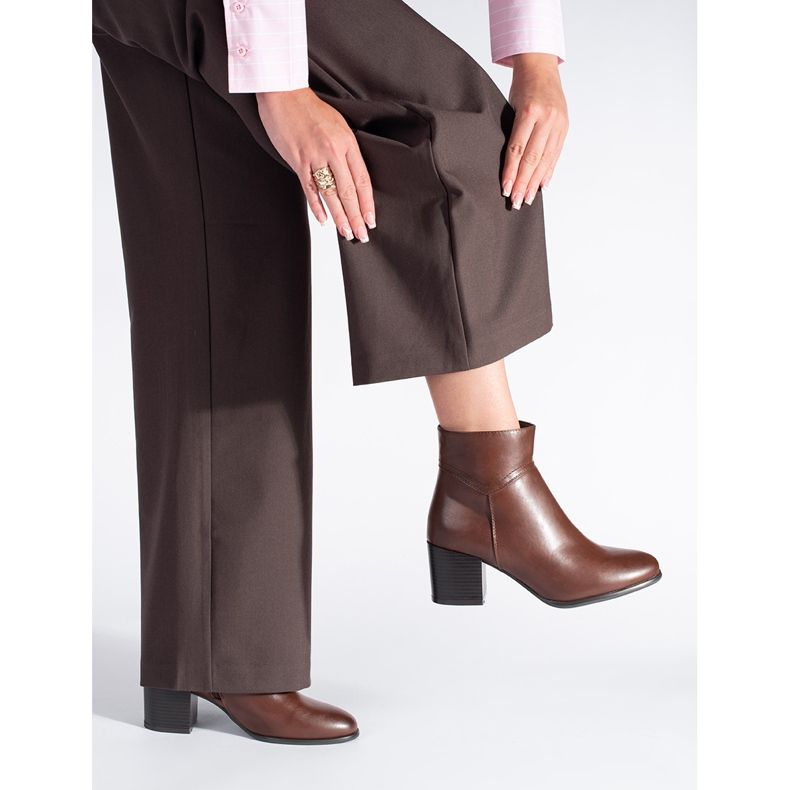 Ruskeat Sergio Leonen korkeakorkoiset nilkkurit 2