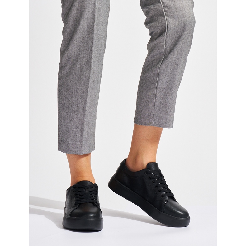 Sergio Leone Musta nahka sidottu urheilu -lenkkarit Naisten SP014 2