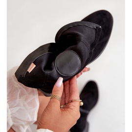 Naisten nilkkurit vetoketjulla koristeellisella yksityiskohdalla, Eco Suede, musta Lerioria 2