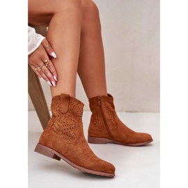 Naisten harjakattoiset korkokengät Camel S.Barski HY42-135 ruskea 2